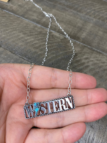 Western lightening bolt necklace #61