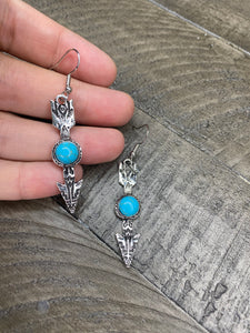 Arrow Turquoise earrings #599