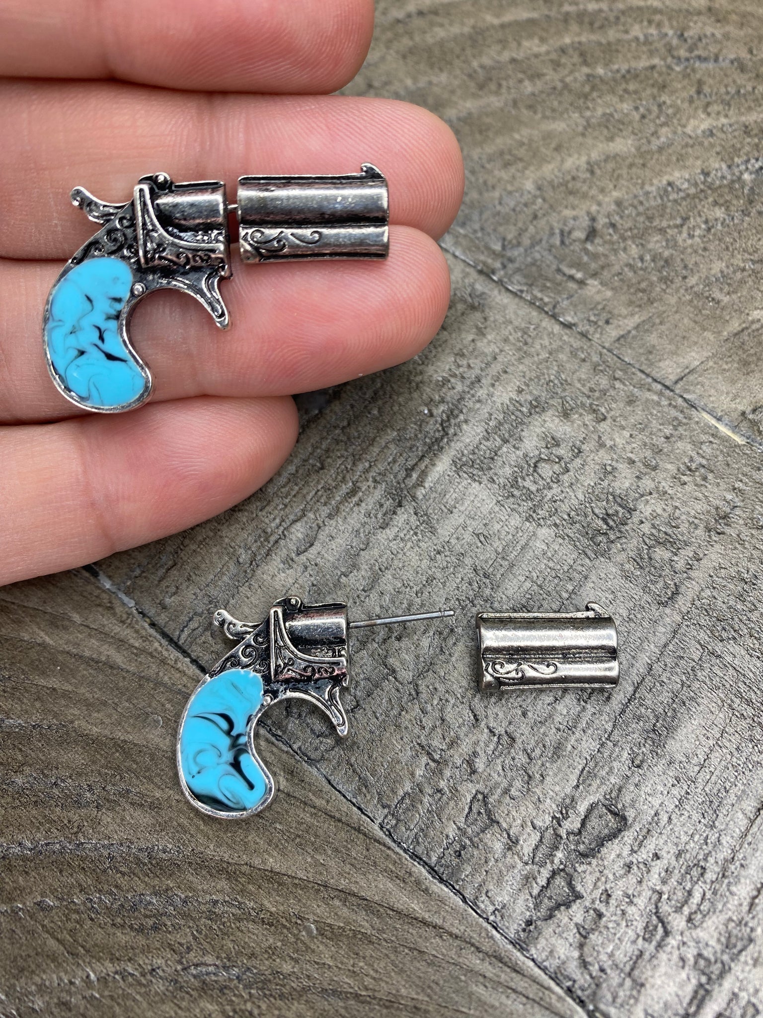 Revolver turquoise earrings #55